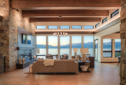 great room lake house