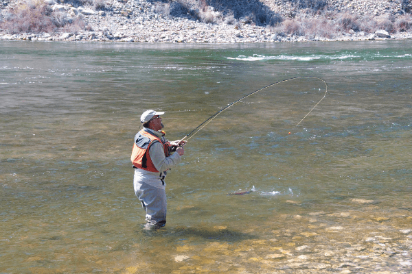 Duke Brown fly fishing on Missouri River, Montana